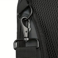 شنطة كتف مضادة للسرقة مقاومة للماء مثلث - اسود