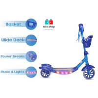 سكوتر بسلة ثلاثي العجلات للأطفال من الجنسين - ازرق
