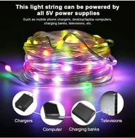 شريط LED RGB بطول 10 أمتار مع وحدة تحكم عن بُعد وت...