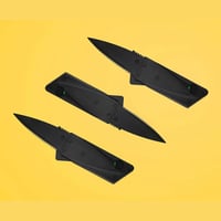 سكين قابل للطي باللون الأسود مصمم على شكل بطاقة ال...