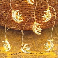 سلسلة إضاءة نجوم وقمر حجم صغير