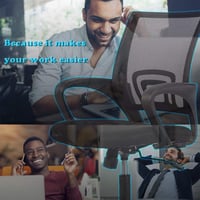 كرسي مكتب شبكي دوار قابل للتعديل مع مقعد إسفنج، أر...