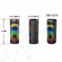 سماعة ومكبر صوت Zqs6210W بتقنية البلوتوث تدعم AUX،...