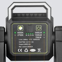 كشاف LED متعدد الوظائف مع قاعدة تلسكوبية قابل لإعا...