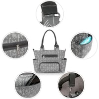 مجموعة شنط حفاضات 6 قطع مع خطافات لعربة الأطفال وس...