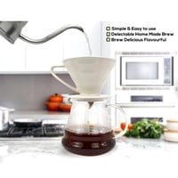 طقم تحضير قهوة مقطرة 7 قطع شنطة سفر متكاملة مع ميز...