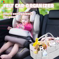 حقيبة تخزين حفاضات الأطفال من اللباد لتخزين الحفاض...