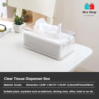 علبة مناديل اكريليك شفاف للمنزل والسيارة