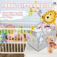 حقيبة تخزين حفاضات الأطفال من اللباد لتخزين الحفاض...