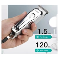 ماكينة حلاقة VGR-071 الفضية للرجال تشذيب دقيق وشحن...