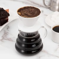إبريق تقديم قهوة V60 زجاجي 600 مل سيرفر مقاوم للحر...
