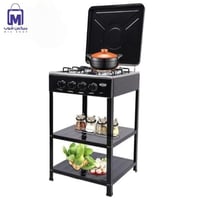 موقد غاز Primo Plus PR619 تصميم متين مع 4 شعلات مط...