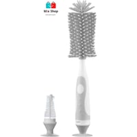 فرشاة سيليكون 2 في 1 و فرشاة نايلون صغيرة لتنظيف ز...