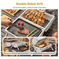 موقد شواء صغير مع ملحقات شواء مدمجة، مصنوع من مواد...