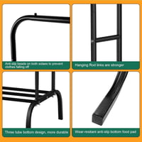 حامل ملابس حديد مزدوج اسود من بريمو بلس