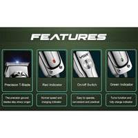 ماكينة حلاقة VGR-071 الفضية للرجال تشذيب دقيق وشحن...