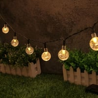 سلسلة إضاءة LED كروية بالطاقة الشمسية 20 مترًا مقا...