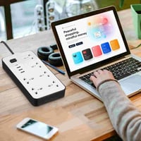 توصيلة POWERMAX MX53 الكهربائية مع 6 مقابس كهربائي...