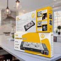 موقد غاز مزدوج DENX DX2802 بقوة 2200 واط × 2 للطهي...