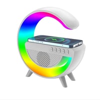 جهاز شحن لاسلكي يعمل بالبلوتوث مع مكبر صوت وإضاءة...