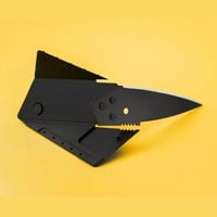 سكين قابل للطي باللون الأسود مصمم على شكل بطاقة ال...