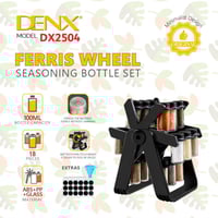منظم البهارات DX2504 - مجموعة زجاجات توابل عجلة في...