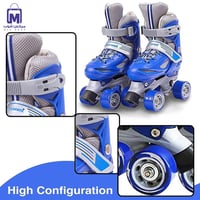 حذاء تزلج 4 عجلات للأطفال قابل للتعديل مع حماية مق...