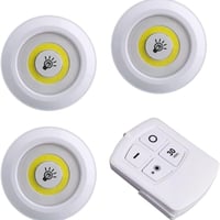 أضواء LED تتكون من 3 قطع مع جهاز تحكم عن بُعد لمخت...