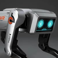 روبوت كلب AI تفاعلي بعينين مضيئتين وحركات واقعية ل...