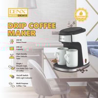 ماكينة قهوة DENX DX3413 بالتنقيط 450 واط، فلتر دائ...