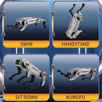 روبوت كلب AI تفاعلي بعينين مضيئتين وحركات واقعية ل...