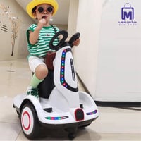 سكوتر كهربائي ذكي للأطفال مع ريموت اللون (أبيض) مع...