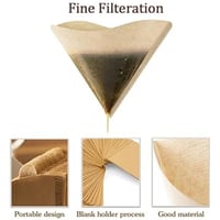 فلاتر قهوة Primo Plus V60 بنية 100 حبة ورق طبيعي ل...