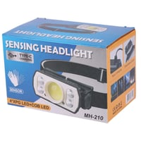 كشاف رأس MH-210 بمستشعر حركة وإضاءة 4XPG + COB وشح...