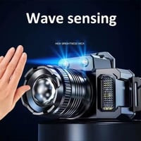 مصباح الرأس الذكي P-T51 بإضاءة LED قوية وشحن USB و...