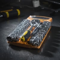 طقم مفاتيح سوكيت DENX DX2586 من كروم الفاناديوم ال...