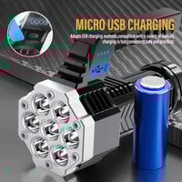 مصباح يدوي فائق السطوع مع 7 مصابيح LED و 4 أوضاع ل...