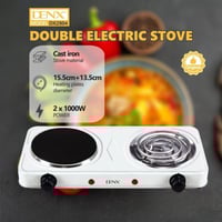 موقد كهربائي مزدوج DENX DX2804 بقدرة 2000 واط من ح...