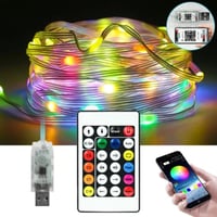 شريط LED RGB بطول 10 أمتار مع وحدة تحكم عن بُعد وت...