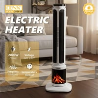 دفاية عمودية DENX DX2633 بقدرة 2000 واط مع لهب 3D...