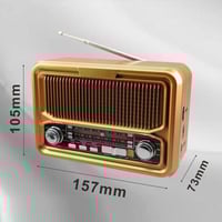 راديو DENX DX2446 بصوت Hi-Fi وبلوتوث وألواح شمسية...