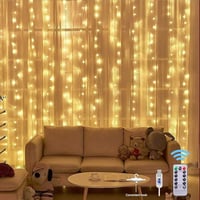 ستارة زينة بأضواء LED مع جهاز تحكم