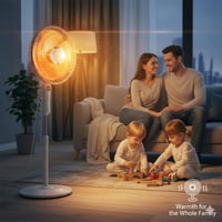 مدفأة سيراميك كربون قوية 1200 واط آمنة وهادئة بارت...