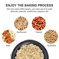 آلة تحميص القهوة وصنع الفشار DENX DX3422 بسعة 2 لت...