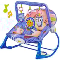 كرسي هزاز للأطفال الرضع لون ازرق مزود بالالعاب و ا...