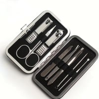 مجموعة أدوات تقليم الأظافر من الستانلس ستيل - مكون...