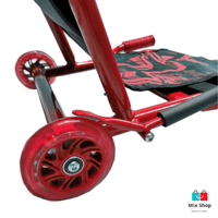 سكوتر (ويف رولر) متعدد الالوان للاطفال - احمر