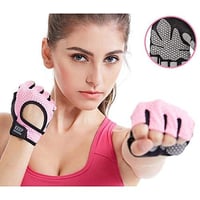 قفازات رياضية بتصميم نصف اصبع للتمارين الرياضية