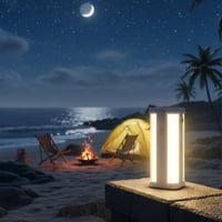 مصباح LED محمول HG-1665 قابل للشحن بقوة 50 واط و10...