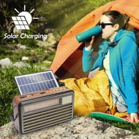 راديو DENX DX2436 بالطاقة الشمسية مع بلوتوث ومصباح...